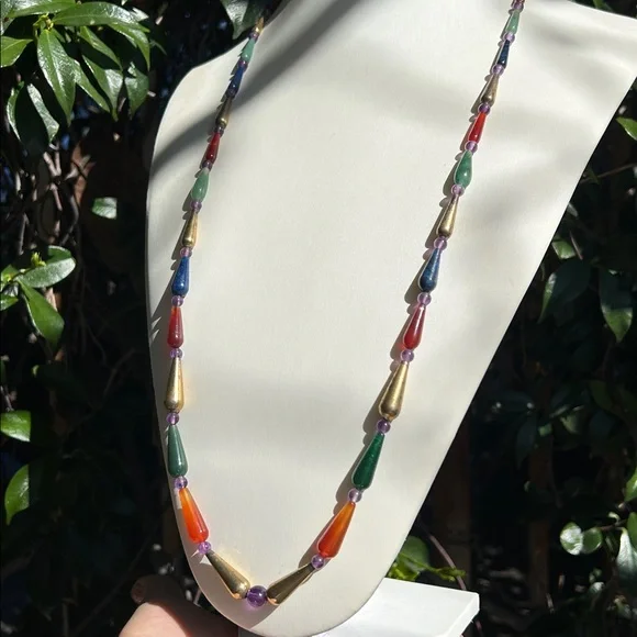 1970s MMA Egyptian Princess Sithathoriunet Gemstones Necklace
